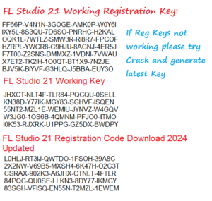 FL Studio 21 Registration Key